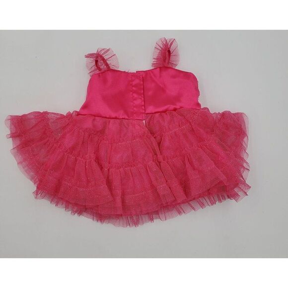 Build A Bear Girls Clothing Shoe Lot Pink Dress Sleep Shorts Skirt Tulle Sparkle - Picture 7 of 10